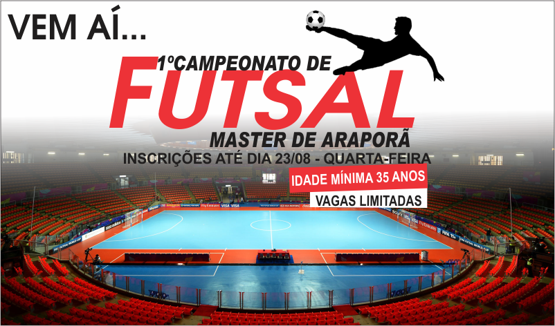 Imagem destaque notícia Inscrições abertas para Campeonato de Futsal Master de Araporã