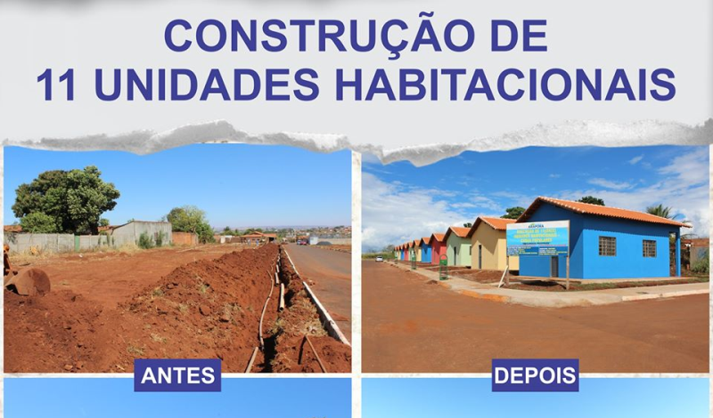 Imagem destaque notícia ANTES E DEPOIS DA CONSTRUÇÃO DE 11 UNIDADES HABITACIONAIS  