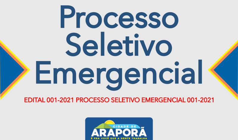 Imagem destaque notícia EDITAL 001-2021 PROCESSO SELETIVO EMERGENCIAL 001-2021