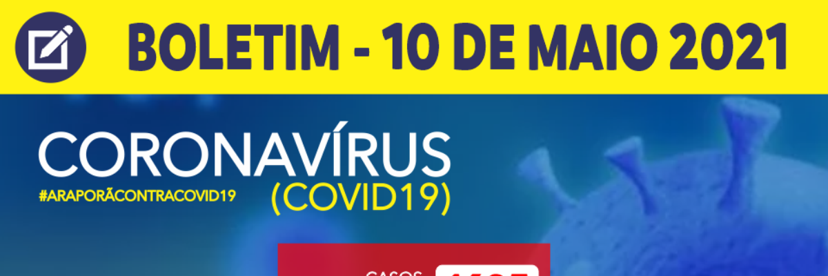 Imagem destaque notícia BOLETIM CORONAVÍRUS - 10/05/2021