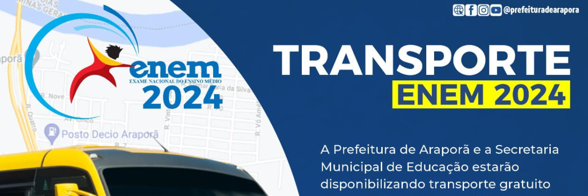 Imagem destaque notícia VAI FAZER O ENEM? A PREFEITURA GARANTE SEU TRANSPORTE ATÉ OS LOCAIS DE PROVA EM ITUMBIARA! 