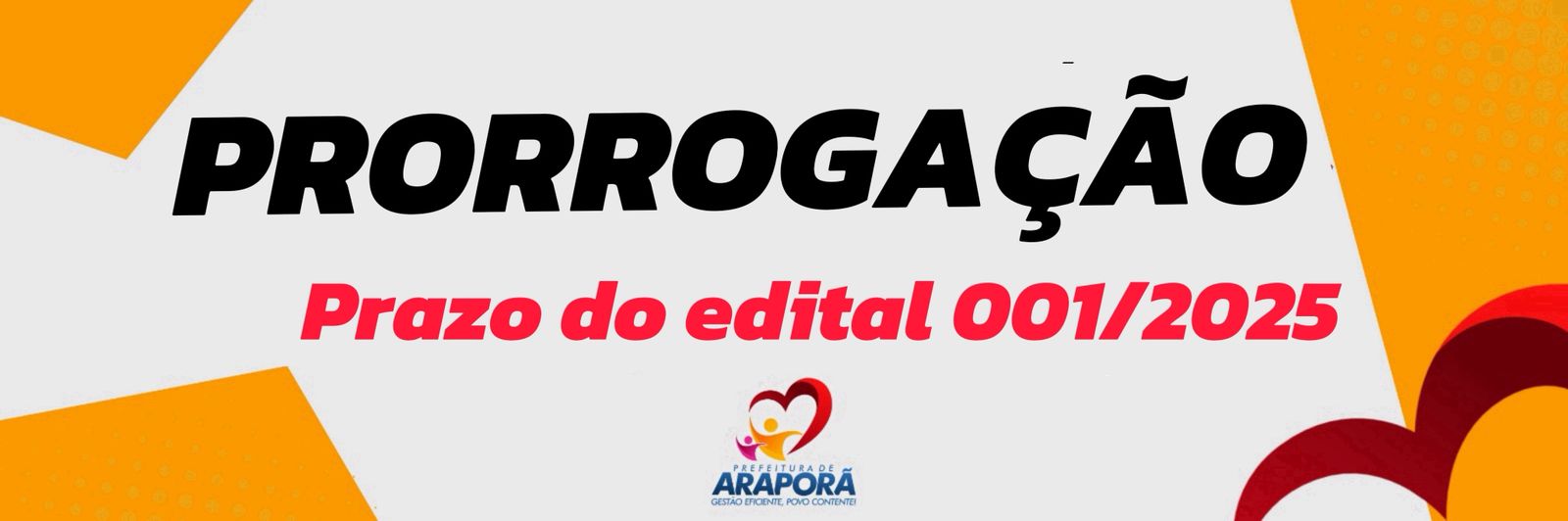 Imagem destaque notícia PRORROGAÇÃO DO PRAZO DO EDITAL 001/2021