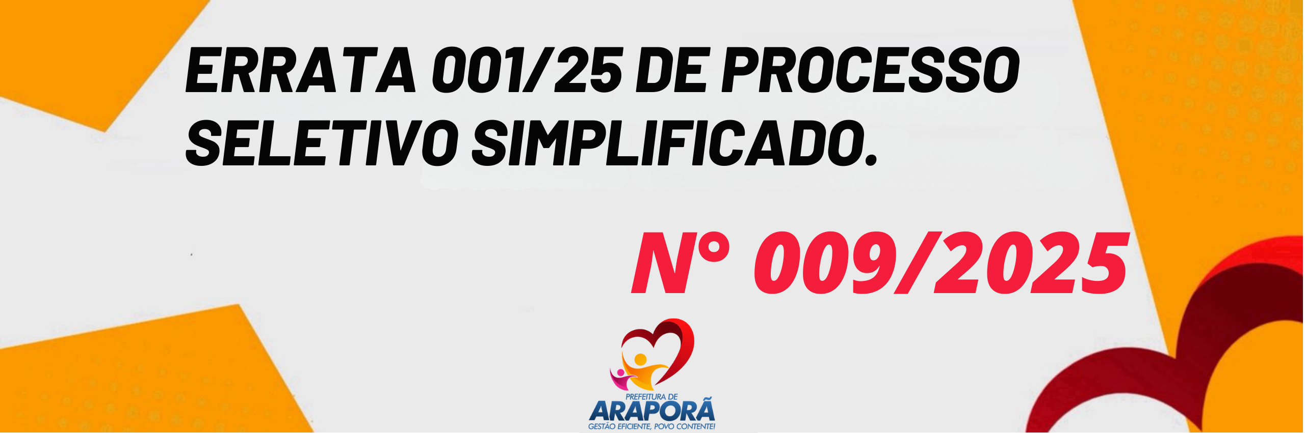 Imagem destaque notícia Errata N. 001/25 - ANEXO VII - CRONOGRAMA