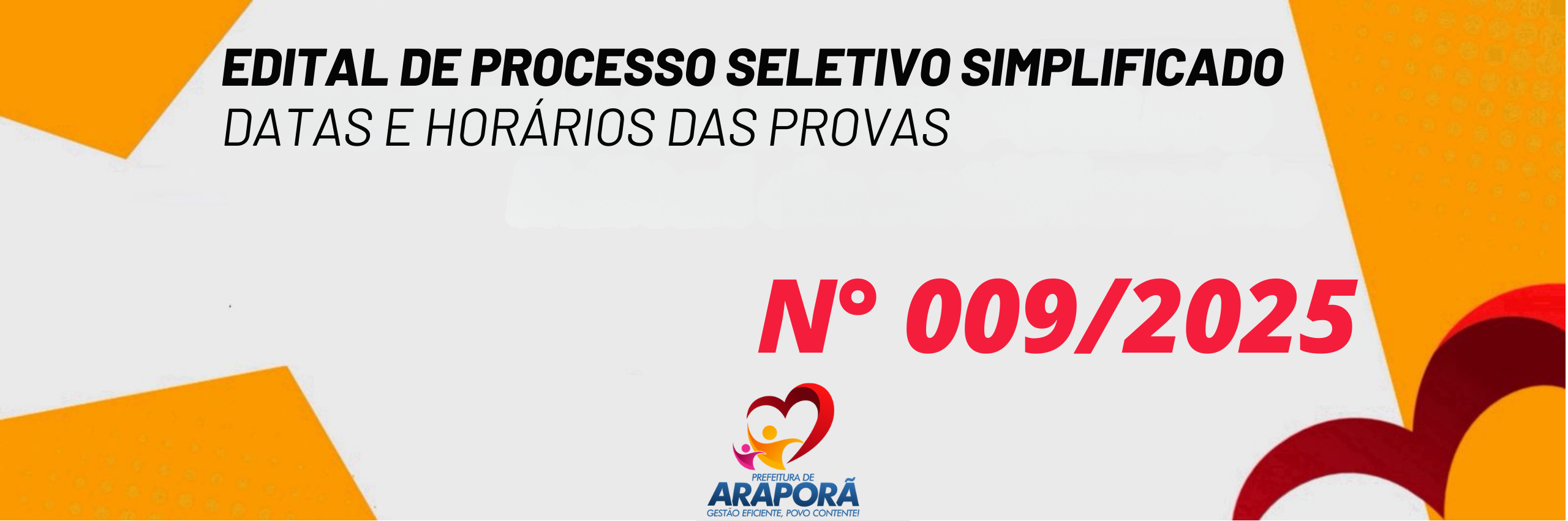 Imagem destaque notícia EDITAL DE PROCESSO SELETIVO SIMPLIFICADO N&ordm; 009/2025