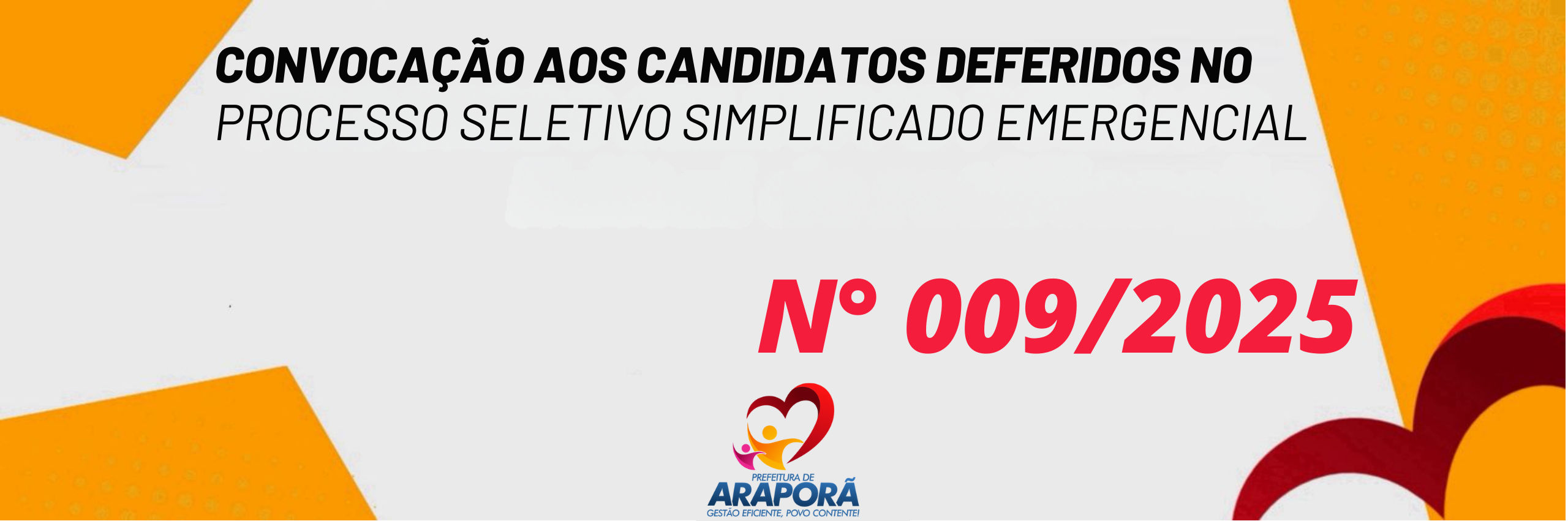 Imagem destaque notícia CONVOCA&Ccedil;&Atilde;O  A Secretaria Municipal de Educa&ccedil;&atilde;o do Munic&iacute;pio de Arapor&atilde;,