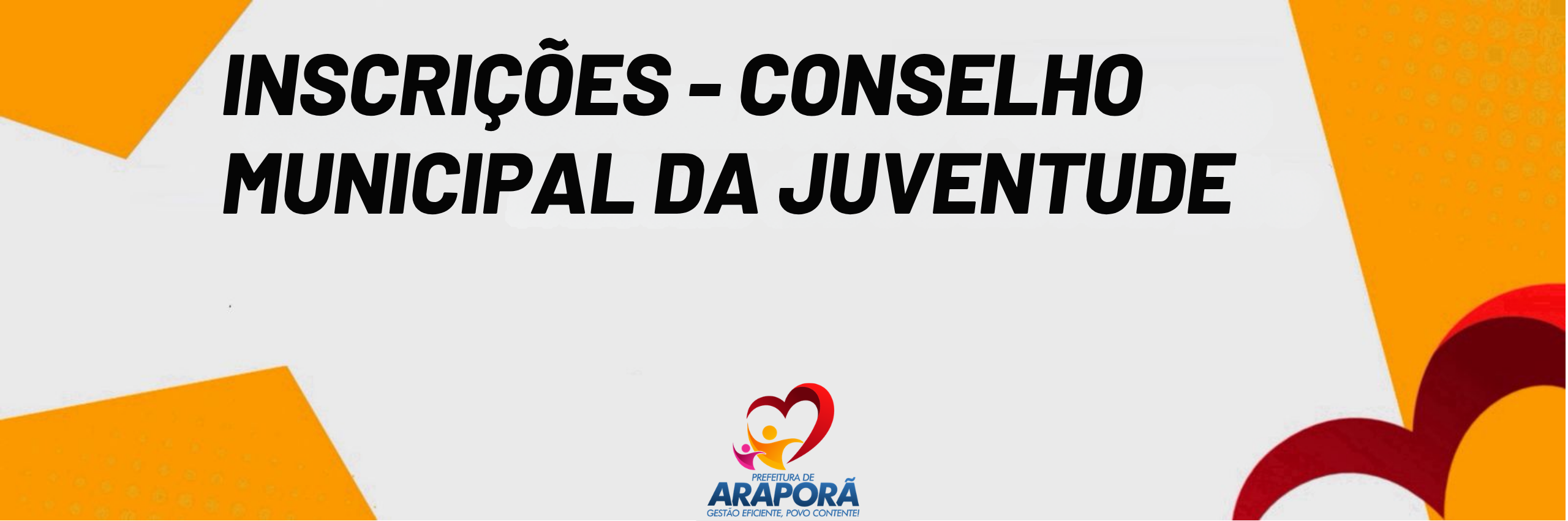 Imagem destaque notícia Inscri&ccedil;&otilde;es - Conselho Municipal da Juventude