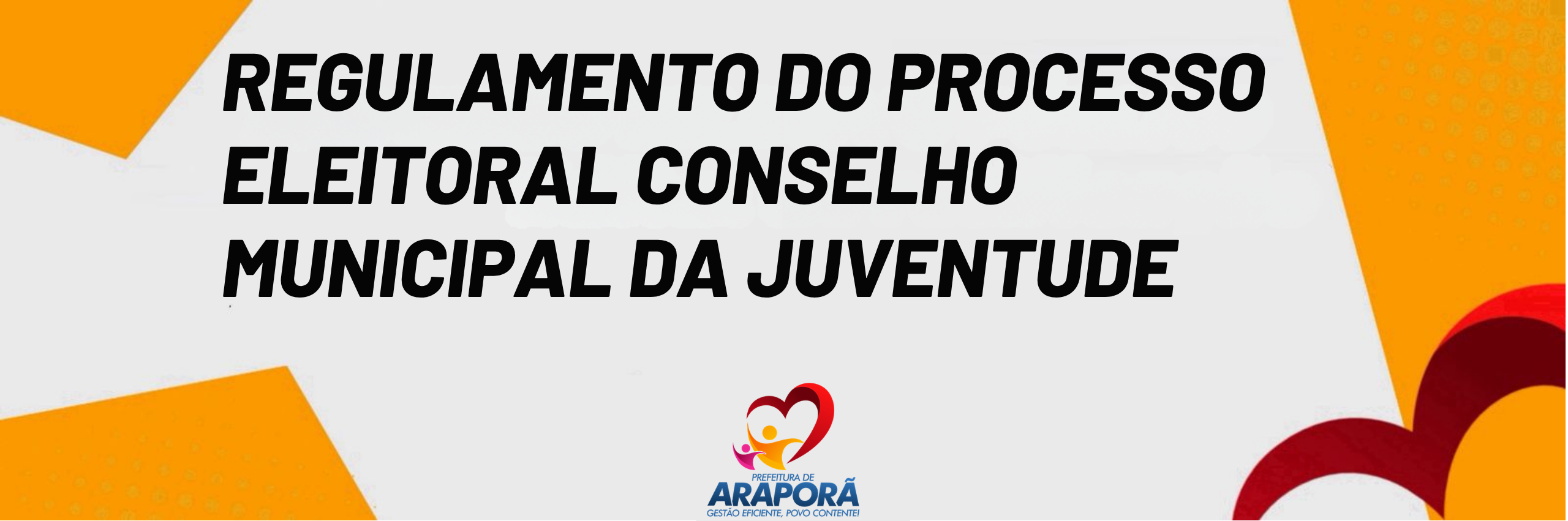 Imagem destaque notícia REGULAMENTO DO PROCESSO ELEITORAL CONSELHO MUNICIPAL DA JUVENTUDE