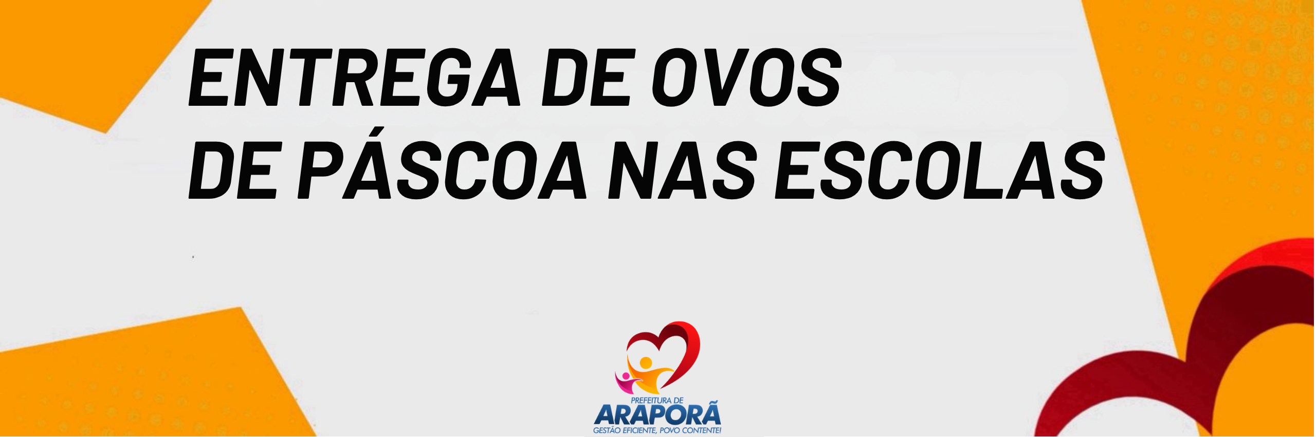 Imagem destaque notícia Entrega de ovos de P&aacute;scoa nas escolas